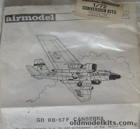 Airmodel 1/72 General Dynamics RF-57F Canberra - Bagged, 190 plastic model kit